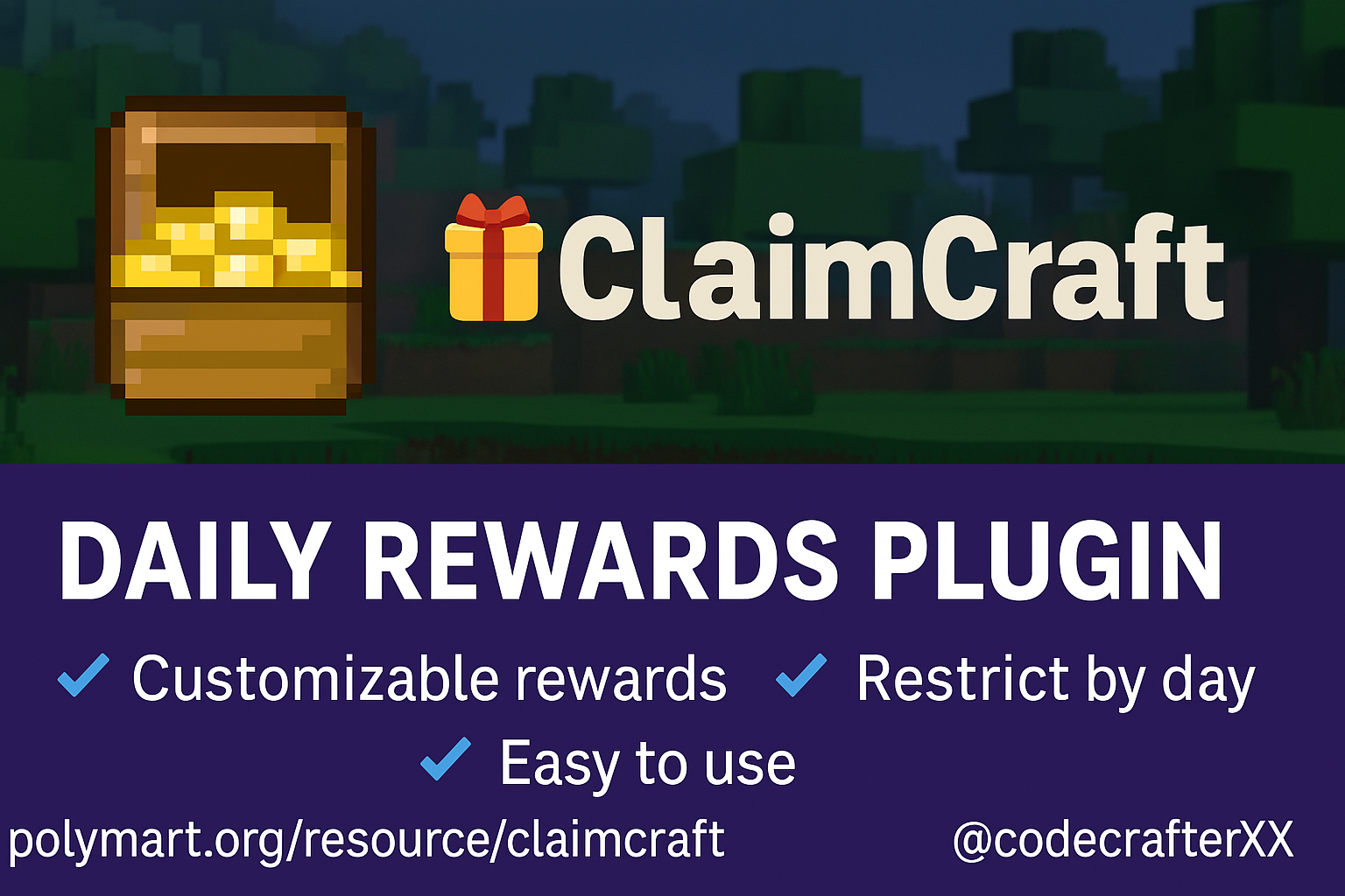 ClaimCraft Daily Rewards Plugin