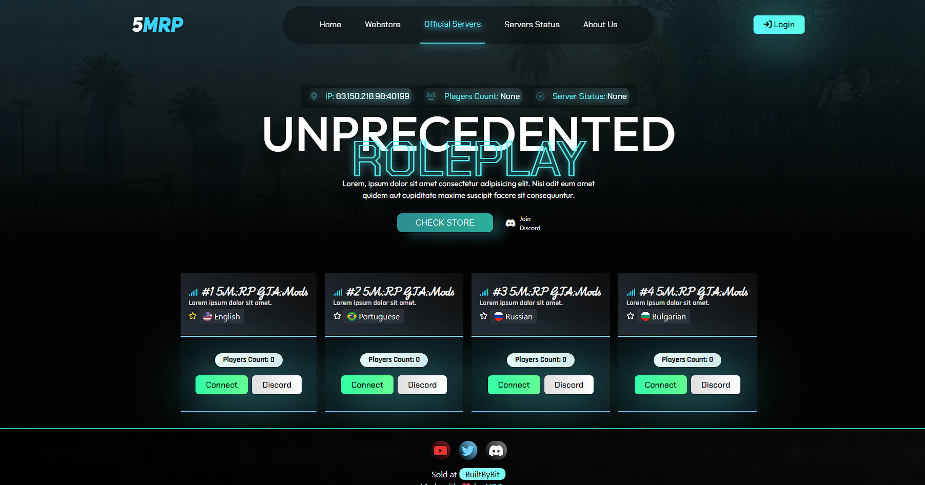 5MRP FiveM Website Template 2025
