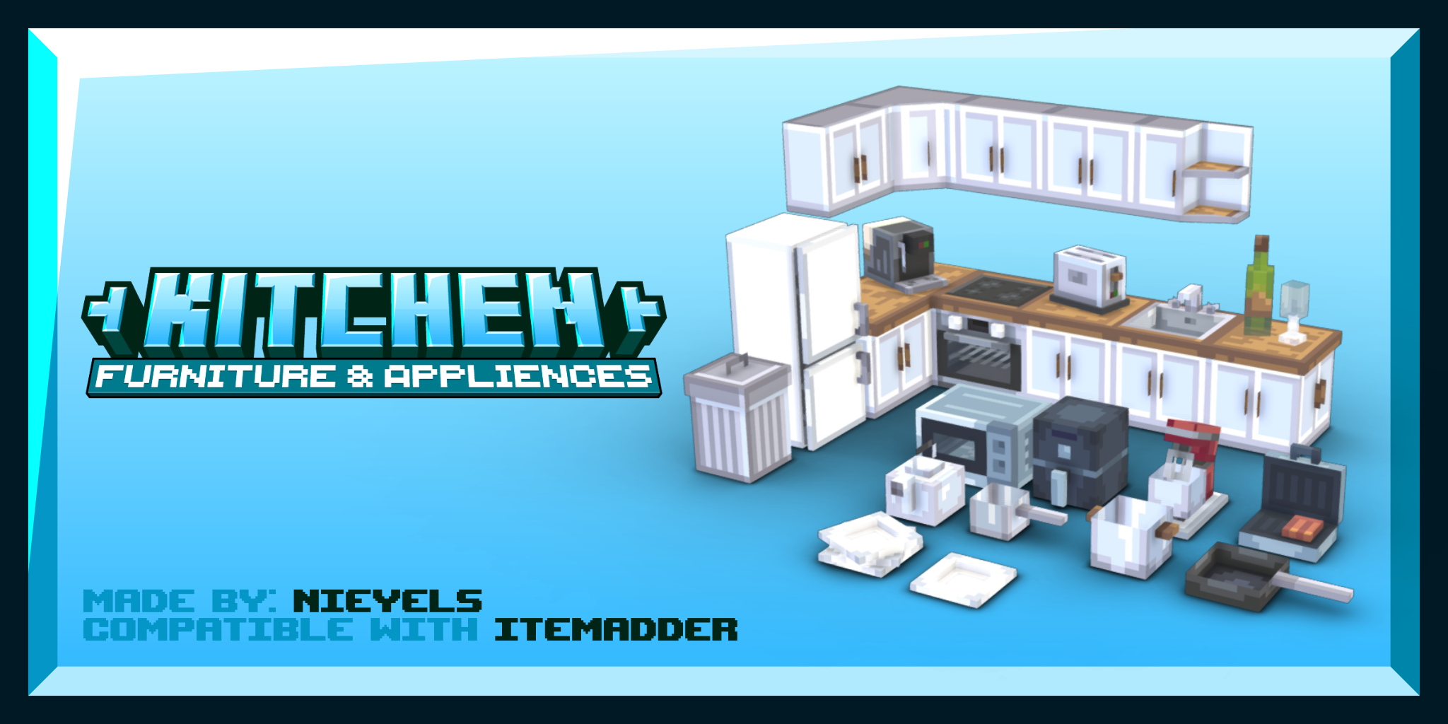 Kitchen + Living room + Bedroom