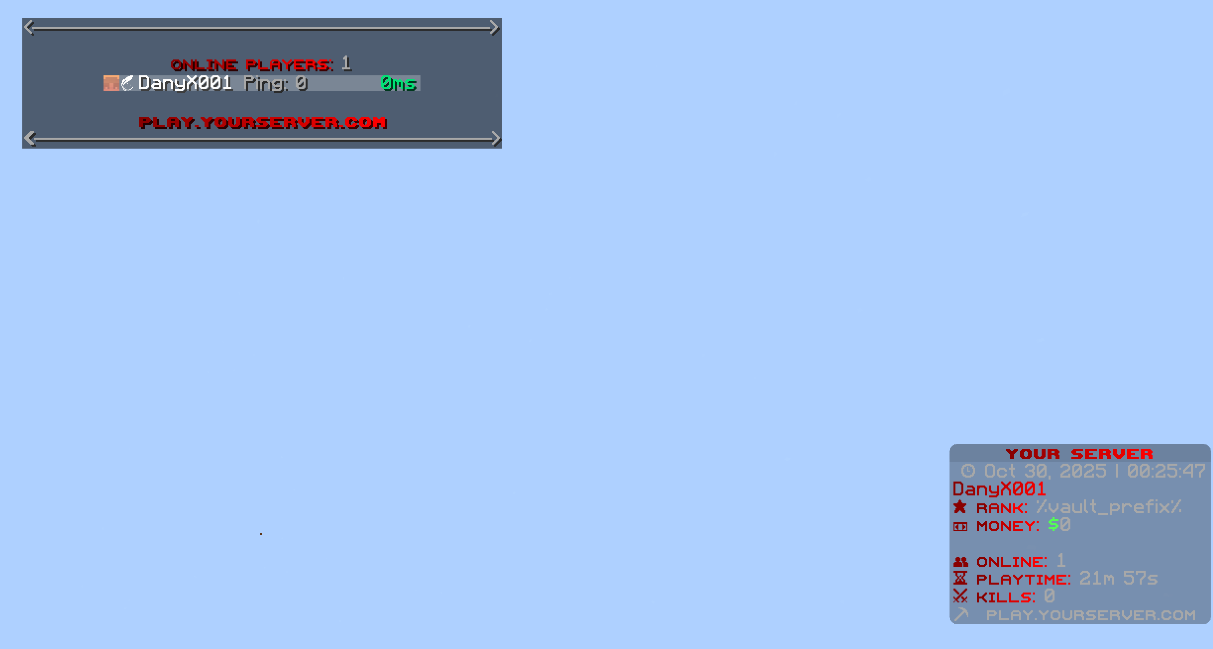 Red TAB + Scoreboard Config