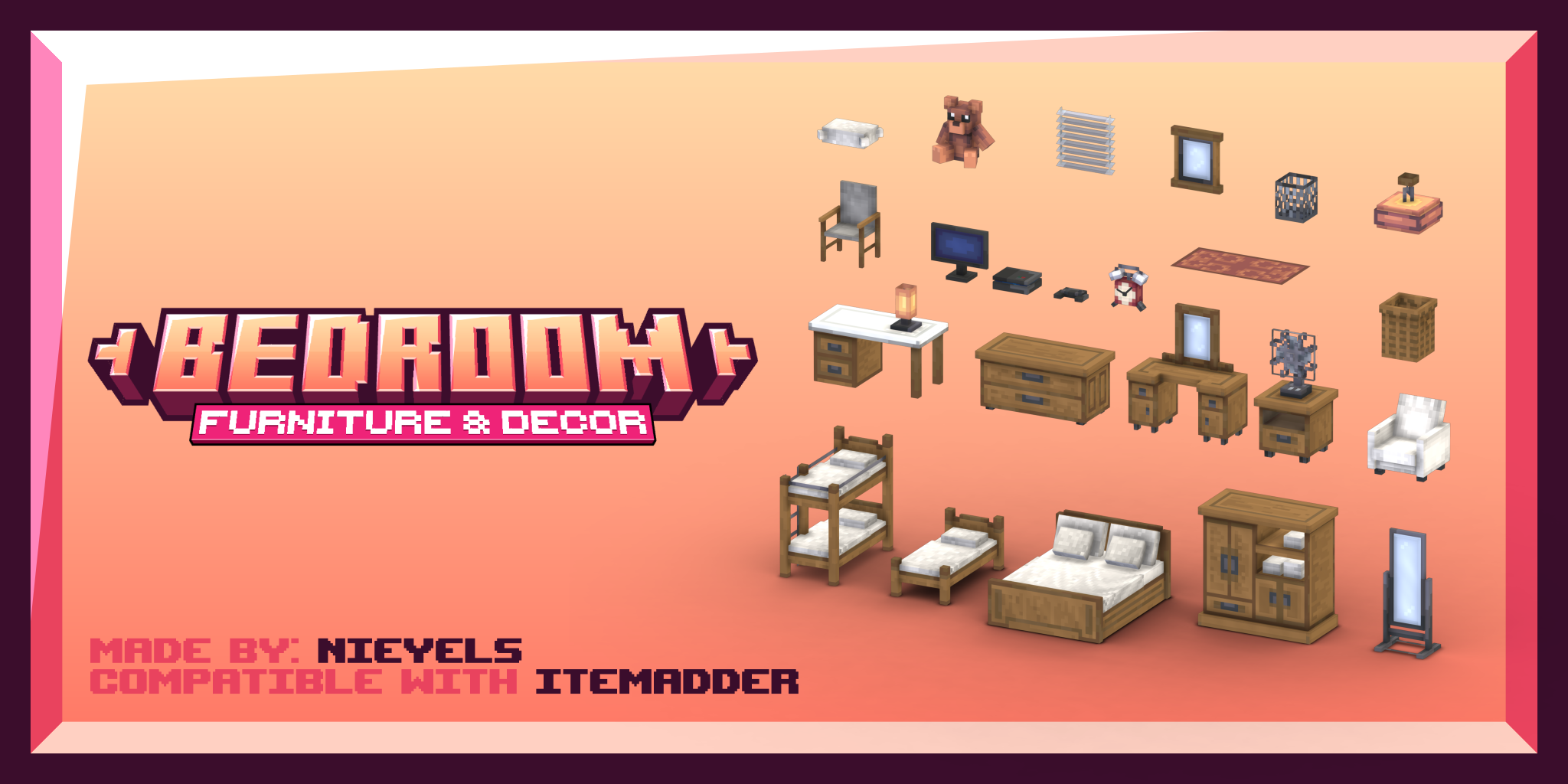 Kitchen + Living room + Bedroom