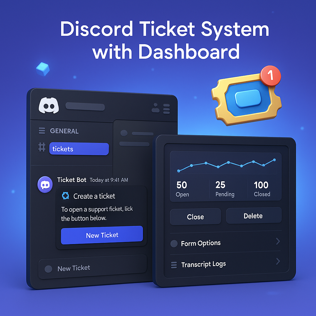 Discord Ticket with Dashboard