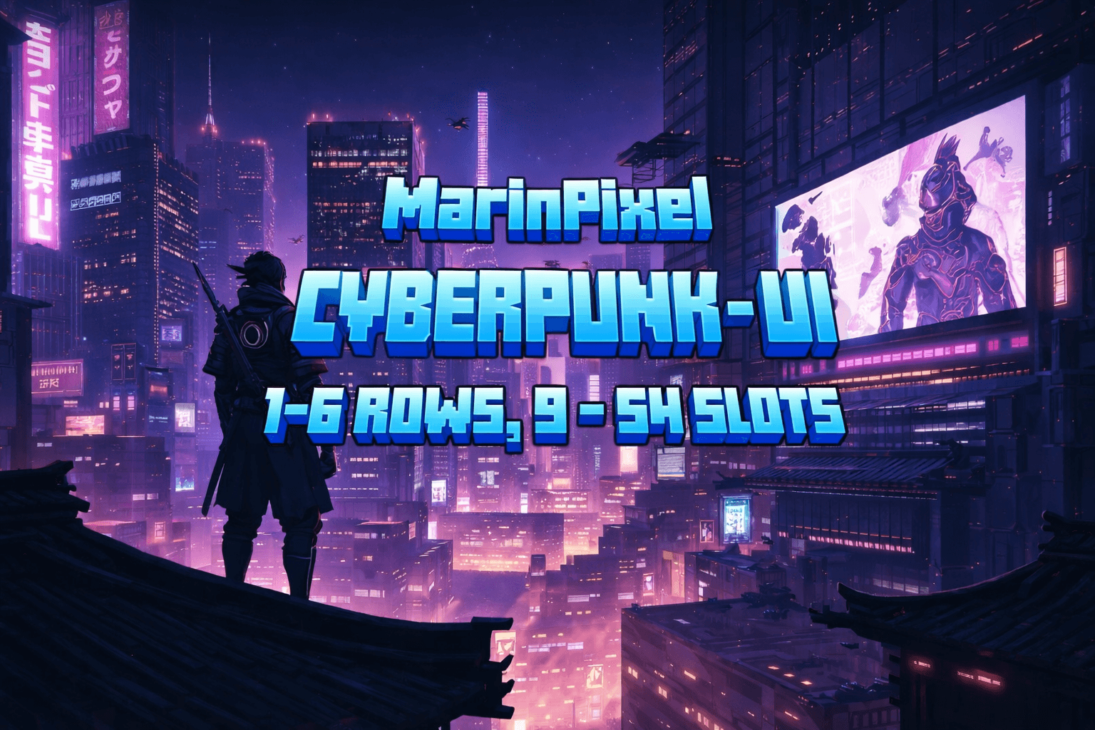 Cyberpunk UI | 6 rows + Alphabet icon